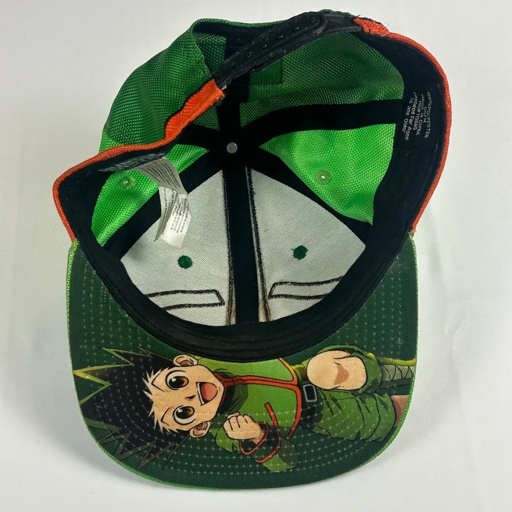 Hunter x Hunter Gon Freecss Snapback Hat Green Orange Anime Mesh Cap OSFM
